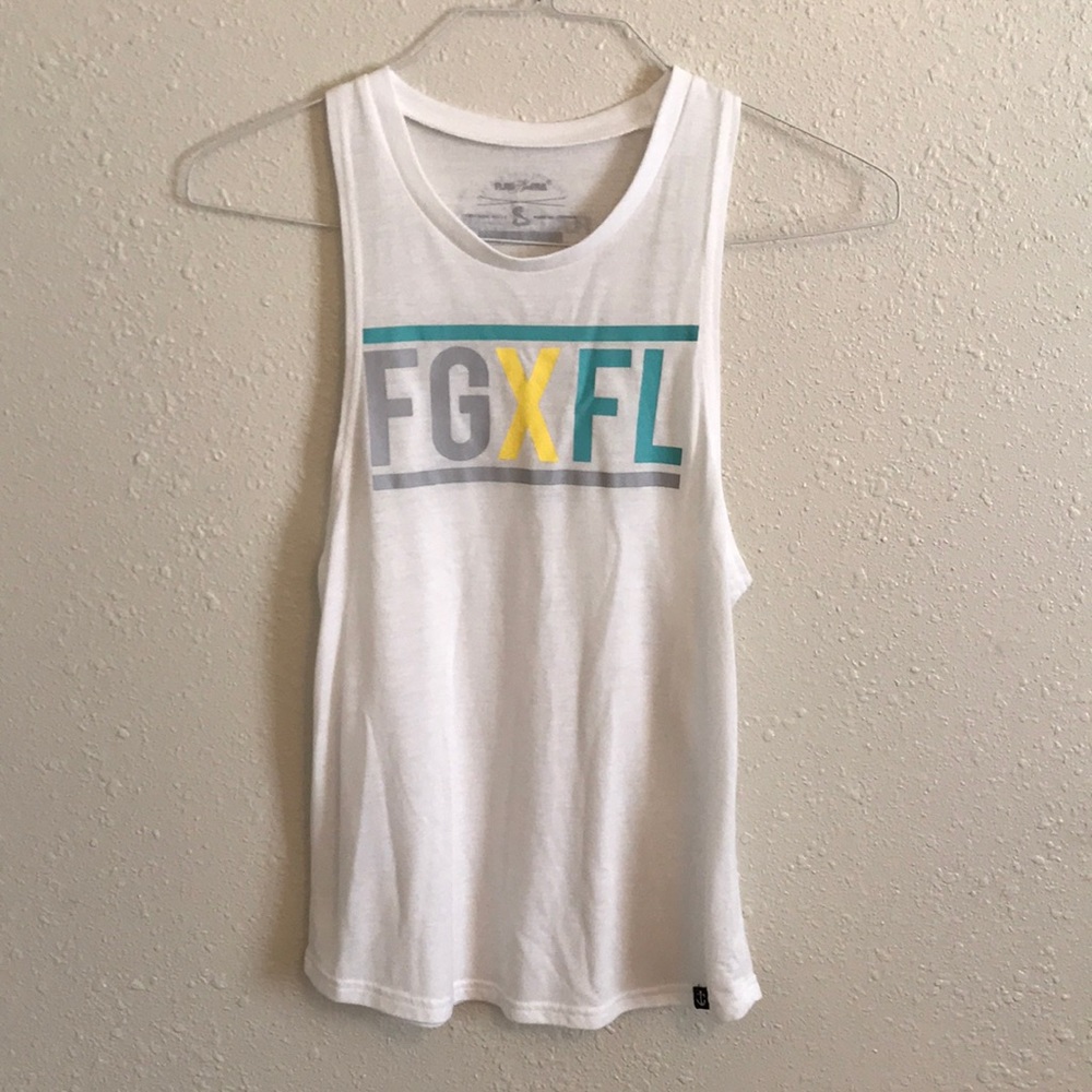 Flagnorfail white muscle tank